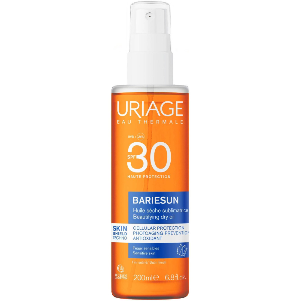 URIAGE BARIESUN SUBLIM DRY OIL SPF30 разкрасяващо слънцезащитно сухо олио за коса и кожа /лице и тяло/ 200 мл - Слънцезащита