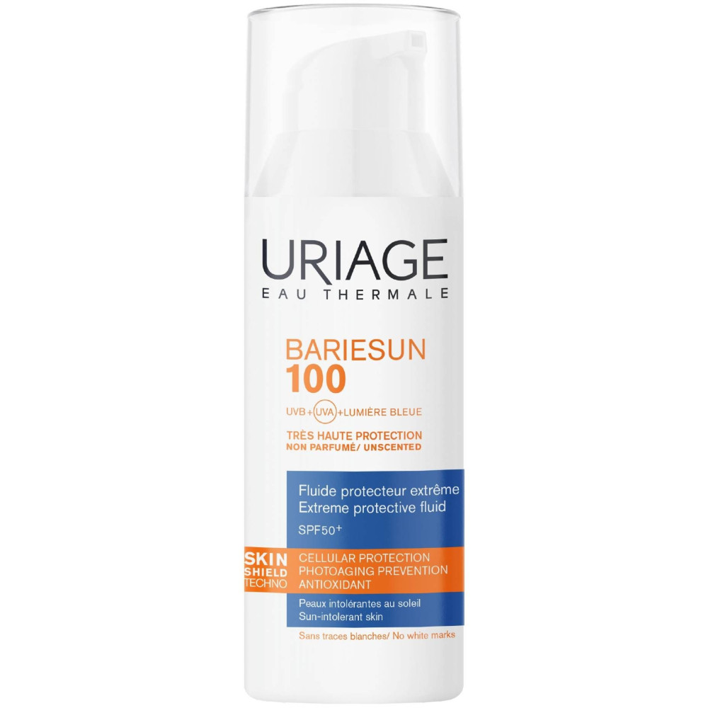 URIAGE BARIESUN Extreme Protective FLUID 100 SPF50+ слънцезащитен флуид за лице за реактивна кожа 50 мл - Слънцезащита