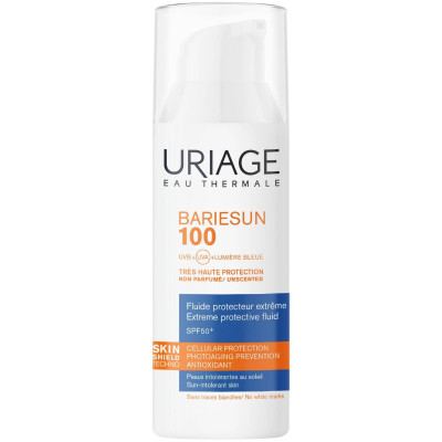 URIAGE BARIESUN Extreme Protective FLUID 100 SPF50+ слънцезащитен флуид за лице за реактивна кожа 50 мл