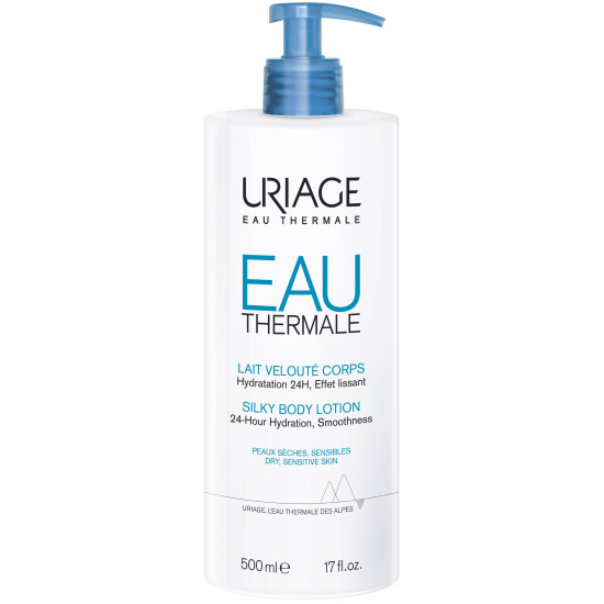 URIAGE EAU THERMALE Silky Body Lotion копринен лосион за тяло 24-часова хидратация за суха и чувствителна кожа 500 мл