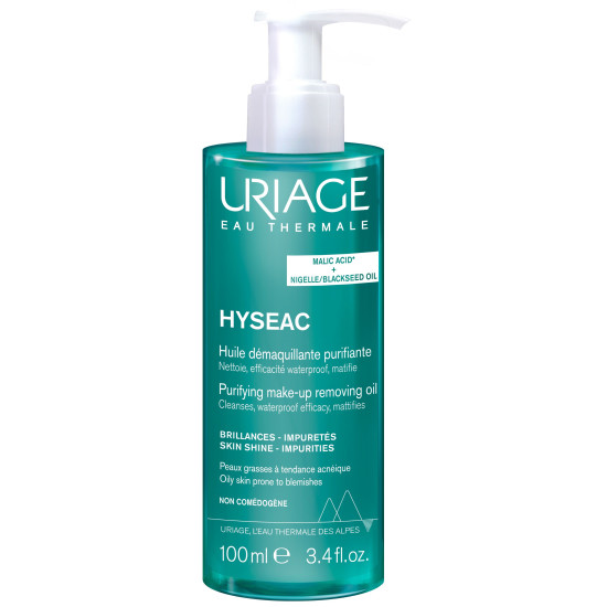 URIAGE HYSEAC NUILE PURIFYING OIL почистващо олио за лице и очи за мазна кожа с несъвършенства 100 мл