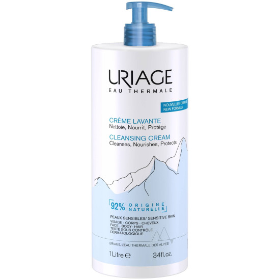 URIAGE CLEANSING CREAM почистващ крем за лице и тяло с термална вода за всеки тип кожа 1 л