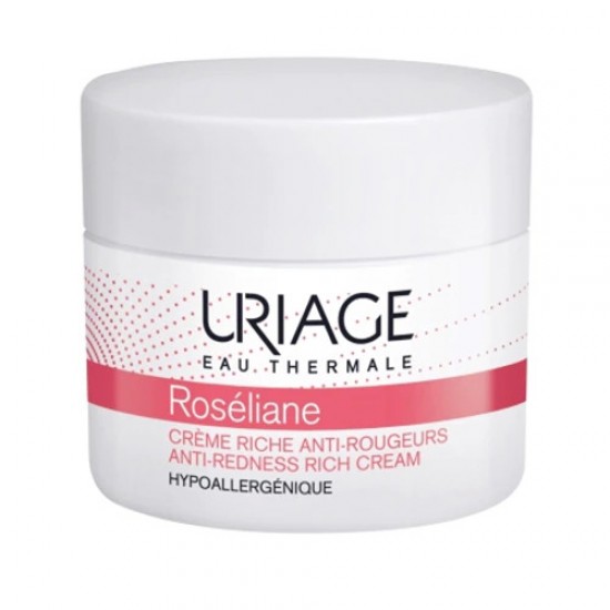 URIAGE ROSELIANE RICH CREAM богат успокояващ крем за лице за суха раздразнена и склонна към зачервяване кожа 50 мл