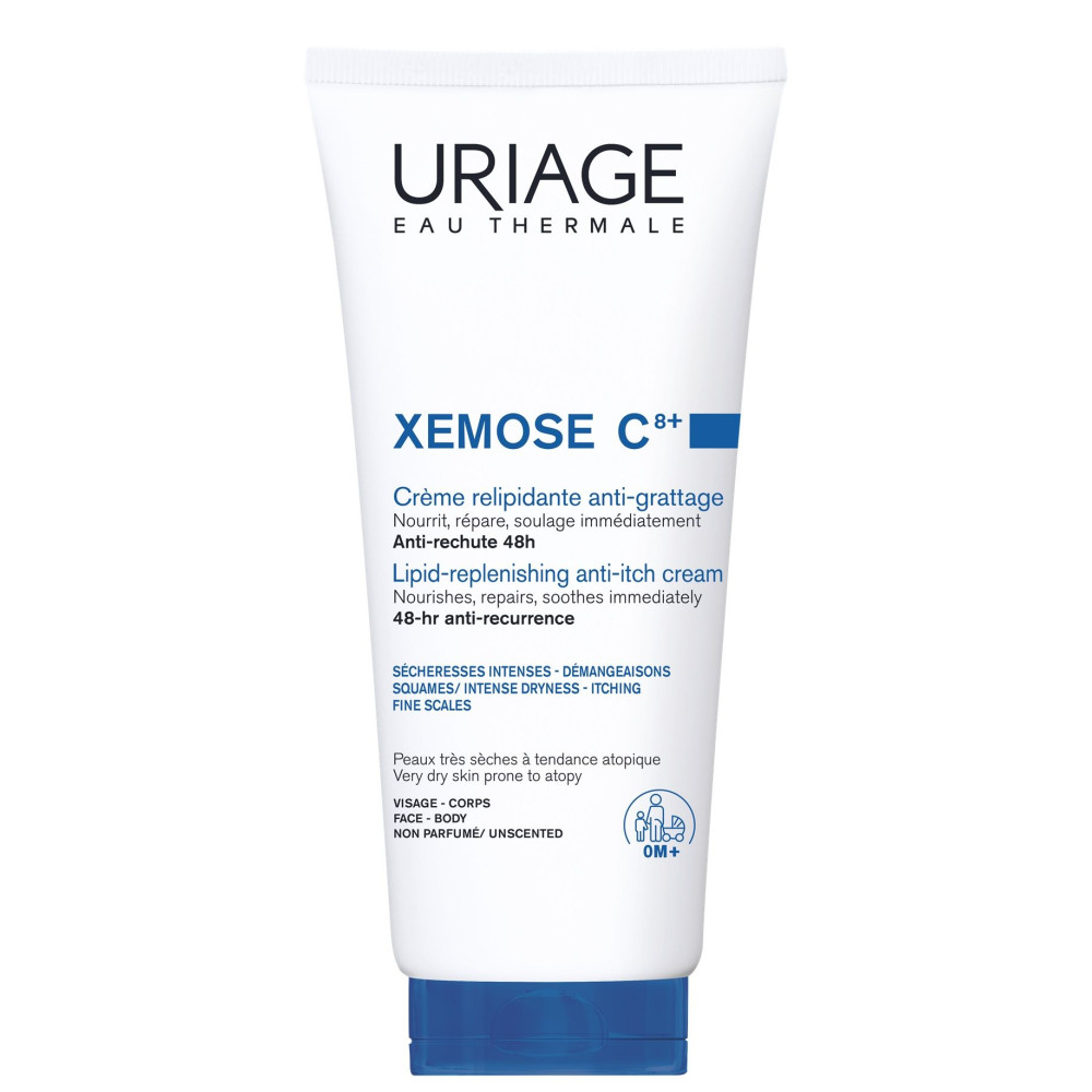 URIAGE XEMOSE C8+ Lipid-Replenishing Anti-Itch Cream липидо-възстановяващ крем за лице за суха и раздразнена кожа 200 мл - Грижа за лицето