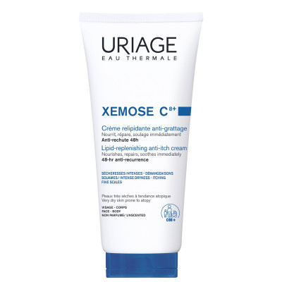 URIAGE XEMOSE C8+ Lipid-Replenishing Anti-Itch Cream липидо-възстановяващ крем за лице за суха и раздразнена кожа 200 мл
