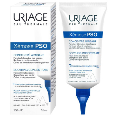 URIAGE XEMOSE PSO SOOTHING CONCENTRATE успокояващ концентрат за лице и тяло за суха кожа с псориазис 150 мл