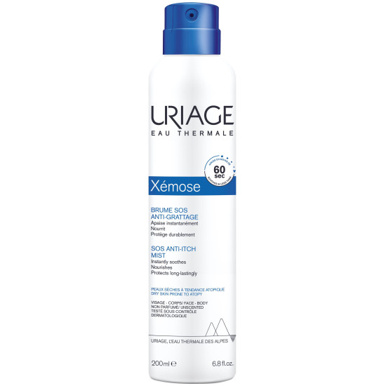 URIAGE XEMOSE SOS ANTI-ITCH MIST успокояващ спрей за лице и тяло за суха и атопична кожа 200 мл