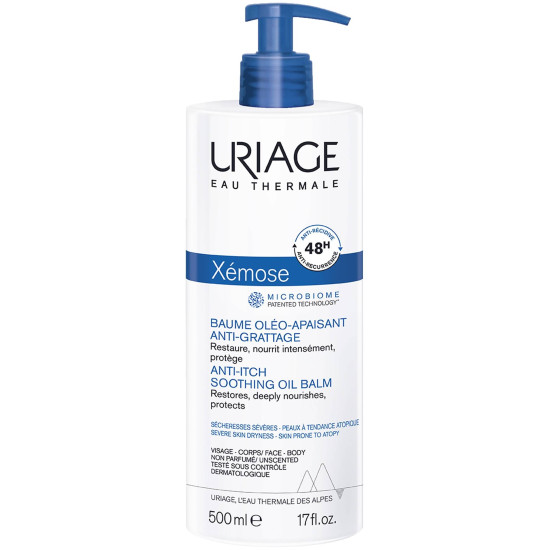 URIAGE XEMOSE ANTI-ITCH SOOTHING OIL BALM успокояващ олио-балсам за лице и тяло за суха и атопична кожа 500 мл