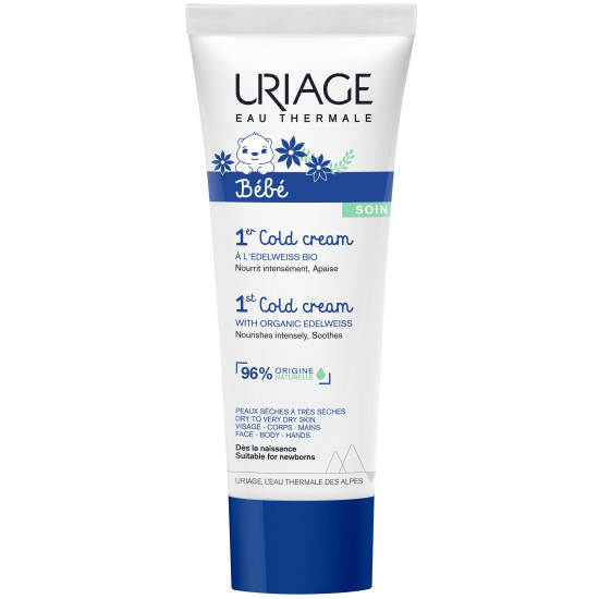 URIAGE BEBE 1ST COLD CREAM защитен ултра подхранващ крем за бебета и деца 75 мл