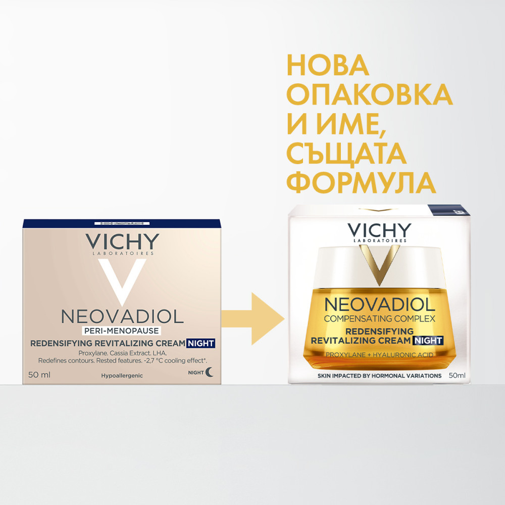 ВИШИ PERI-MENOPAUSE нощен,уплътняващ крем 50 мл - Грижа за лицето