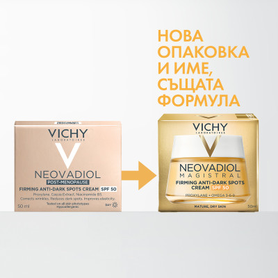 VICHY NEOVADIOL POST-MENOPAUSE FIRMING ANTI-DARK SPOTS CREAM SPF50 стягащ крем за лице и против тъмни петна за зряла кожа 50 мл