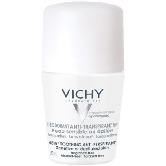 VICHY DEO ANTI-PERSPIRANT TREATMENT 48H део рол-он за чувствителна кожа без парфюм 50 мл