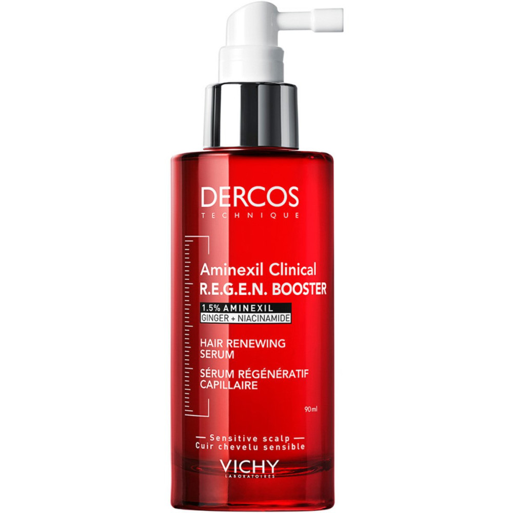 ВИШИ DERCOS AMINEXIL CLINICAL R.E.G.E.N. BOOSTER серум против косопад за обновяване на косата +14 000 косъма 90 мл - Грижа за косата