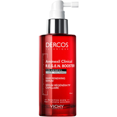 VICHY DERCOS AMINEXIL CLINICAL R.E.G.E.N. BOOSTER серум против косопад за обновяване на косата +14 000 косъма 90 мл