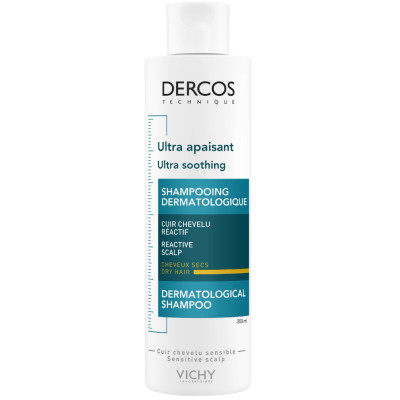 VICHY DERCOS ULTRA SOOTHING DRY HAIR ултра успокояващ шампоан за чувствителен скалп и суха коса 200 мл