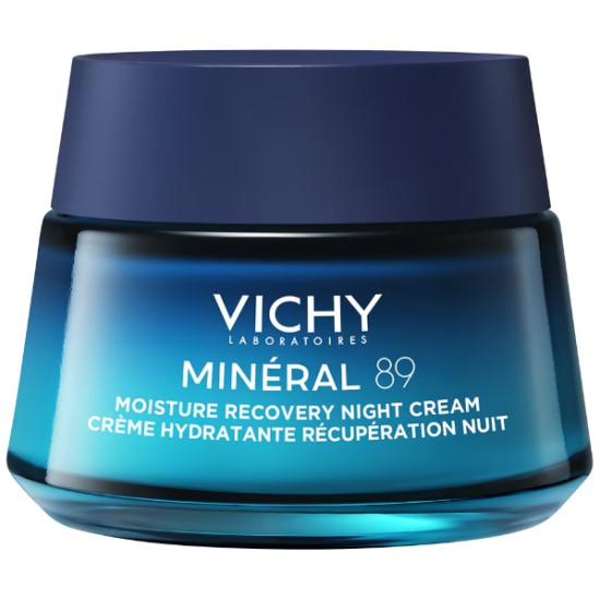 VICHY MINERAL 89 MOISTURE RECOVERY NIGHT CREAM нощен крем за лице с ретинол за възтановяване и хидратация на всеки тип кожа 50мл