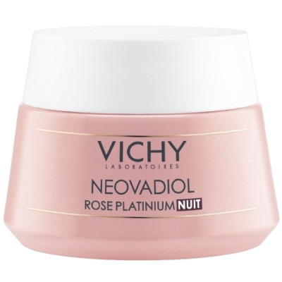 VICHY NEOVADIOL ROSE PLATINUM NIGHT CREAM анти-ейдж нощен крем с розов блясък за лице за зряла кожа 50 мл