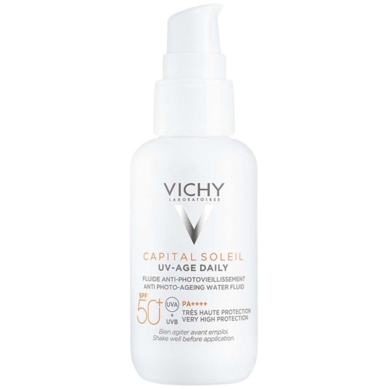 VICHY CAPITAL SOLEIL UV-AGE DAILY SPF50+ слънцезащитен флуид за лице против фотостареене 40 мл