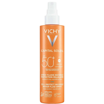 VICHY CAPITAL SOLEIL CELL PROTECT SPF50+ слънцезащитен флуиден спрей за лице и тяло 200 мл