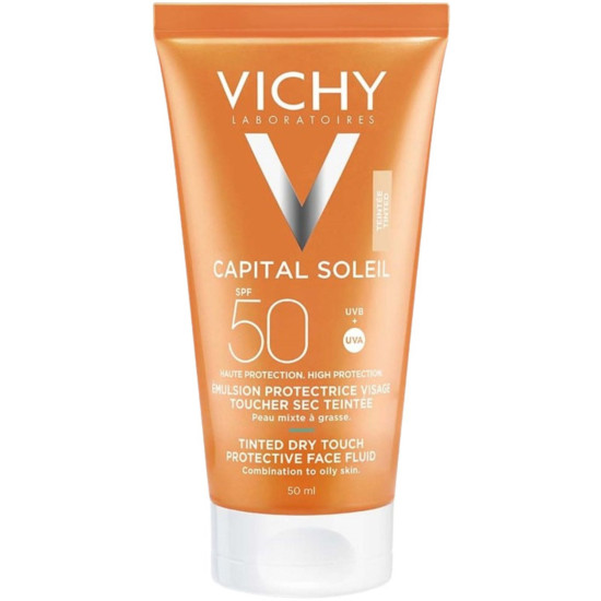 VICHY CAPITAL SOLEIL SPF50 BB TINTED тониран слънцезащитен флуид за лице 50 мл