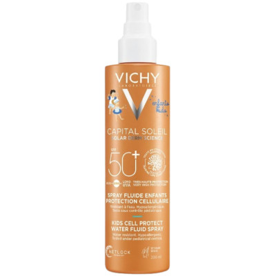 VICHY CAPITAL SOLEIL SPF50+ детски слънцезащитен флуиден спрей  на водна основа 200 мл