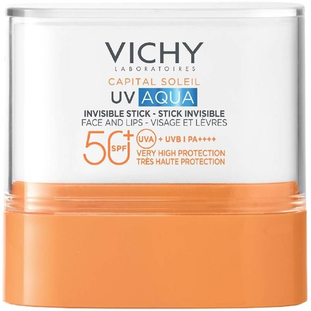 VICHY CAPITAL SOLEIL UV AQUA Invisible Stick SPF50+ слънцезащитен стик за лице и устни 10 г - Слънцезащита