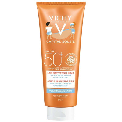 VICHY CAPITAL SOLEIL GENTLE PROTECTIVE MILK KIDS SPF50+ слънцезащитно мляко за деца 300 мл