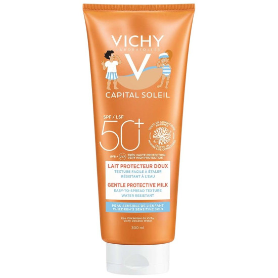VICHY CAPITAL SOLEIL GENTLE PROTECTIVE MILK KIDS SPF50+ слънцезащитно мляко за деца 300 мл