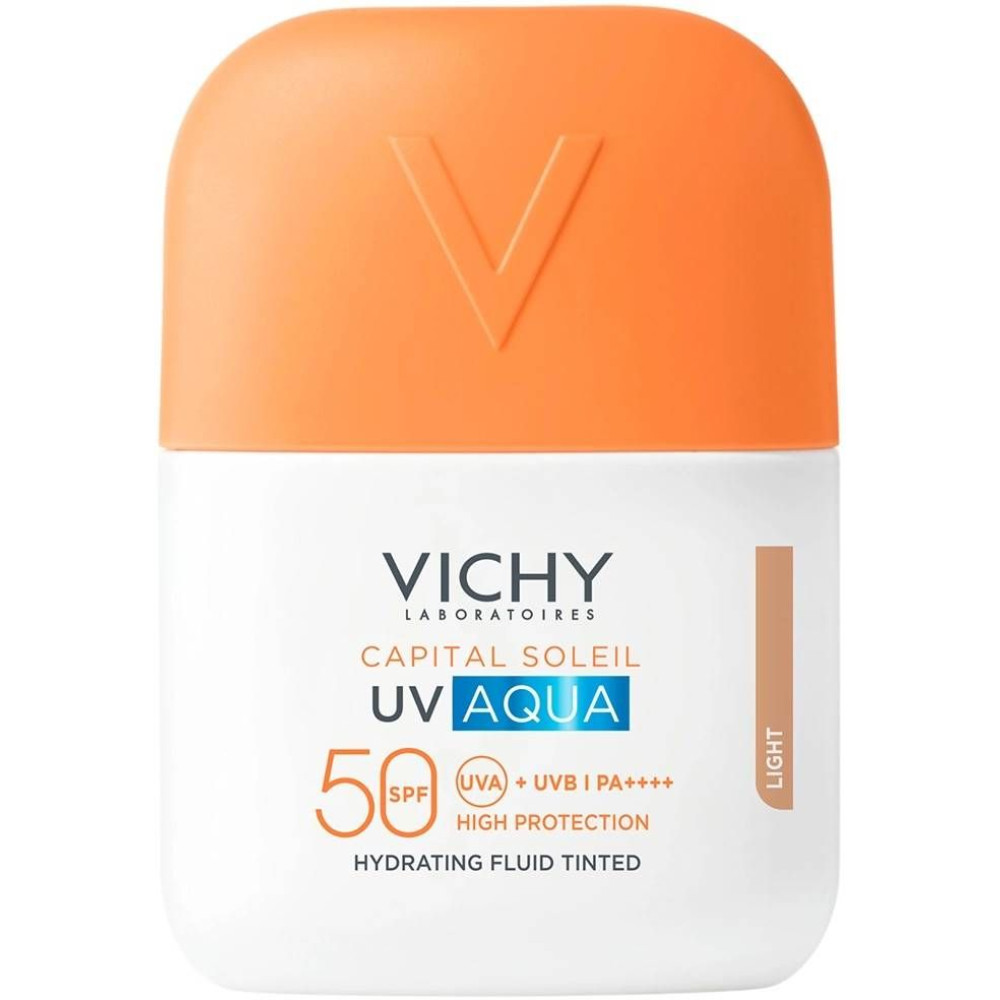 VICHY CAPITAL SOLEIL UV AQUA Hydrating Invisible Fluid SPF50 LIGHТ хидратиращ слънцезащитен флуид за лице СВЕТЪЛ НЮАНС 50 мл - Слънцезащита