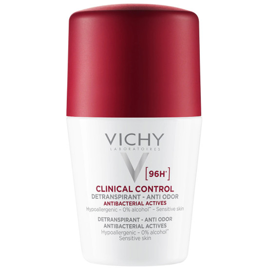 VICHY DEO CLINICAL CONTROL ANTIBACTERIAL ACTIVES 96H део рол-он против изпотяване за чувствителна кожа 50 мл
