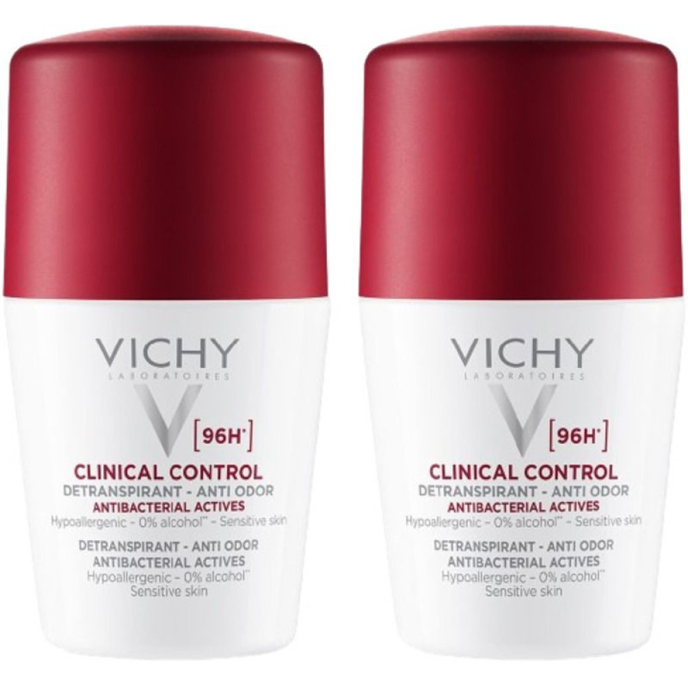 VICHY DEO DUO КОМПЛЕКТ CLINICAL CONTROL 96H део рол-он против изпотяване за чувствителна кожа 2 х 50 мл - Грижа за тялото VICHY DEO DUO КОМПЛЕКТ CLINICAL CONTROL 96H део рол-он против изпотяване за чувствителна кожа 2 х 50 мл - Грижа за тялото