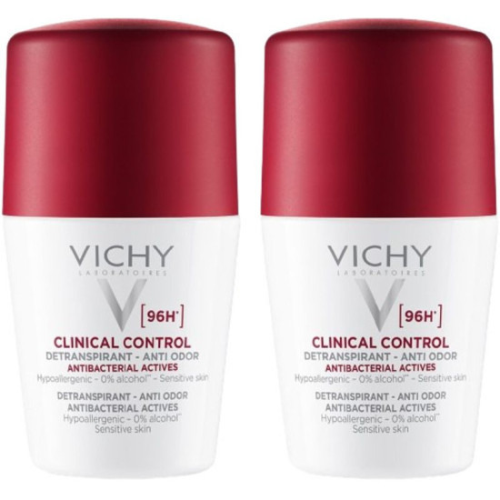 VICHY DEO DUO КОМПЛЕКТ CLINICAL CONTROL 96H део рол-он против изпотяване за чувствителна кожа 2 х 50 мл