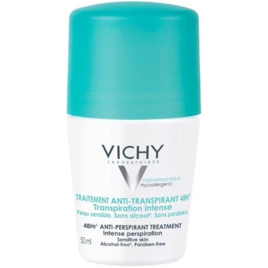 VICHY DEO SOOTHING ANTI-PERSPIRANT 48H успокояващ део рол-он против изпотяване с парфюм 50 мл