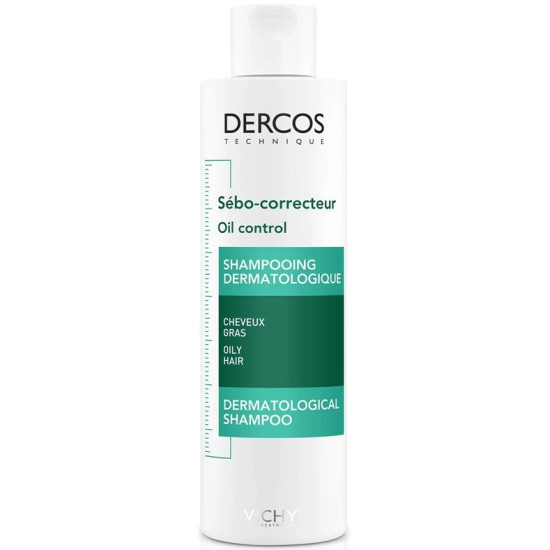 VICHY DERCOS OIL CONTROL себорегулиращ шампоан за мазна коса 200 мл