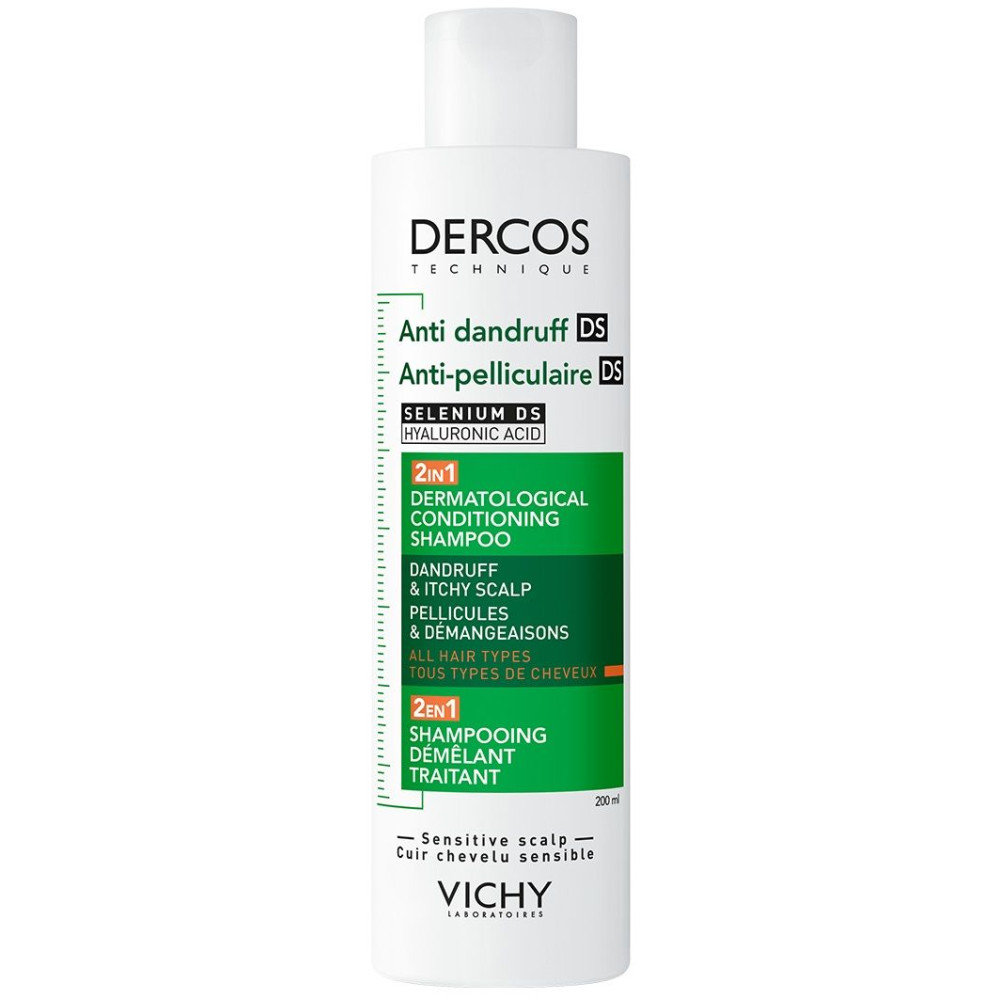 VICHY DERCOS ANTI-PELLICULAIRE DS 2 в 1 шампоан и балсам против пърхот 200 мл - Грижа за косата VICHY DERCOS ANTI-PELLICULAIRE DS 2 в 1 шампоан и балсам против пърхот 200 мл - Грижа за косата