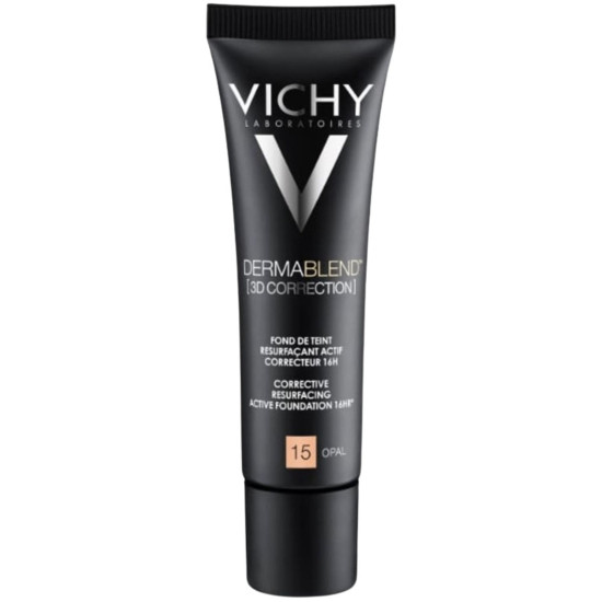 VICHY DERMABLEND OPAL 15 SPF28 коригиращ фон дьо тен флуид за нормална до смесена акнеична кожа опал 30 мл
