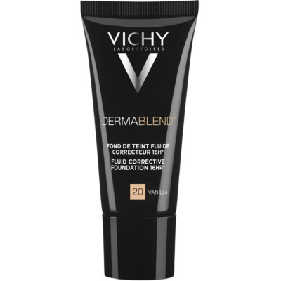 VICHY DERMABLEND VANILLA 20 коригиращ фон дьо тен флуид за нормална до смесена кожа ванилия 30 мл