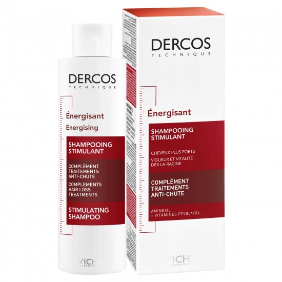 VICHY DERCOS ENERGY+ AMINEXIL стимулиращ шампоан против косопад за чувствителен скалп 200 мл