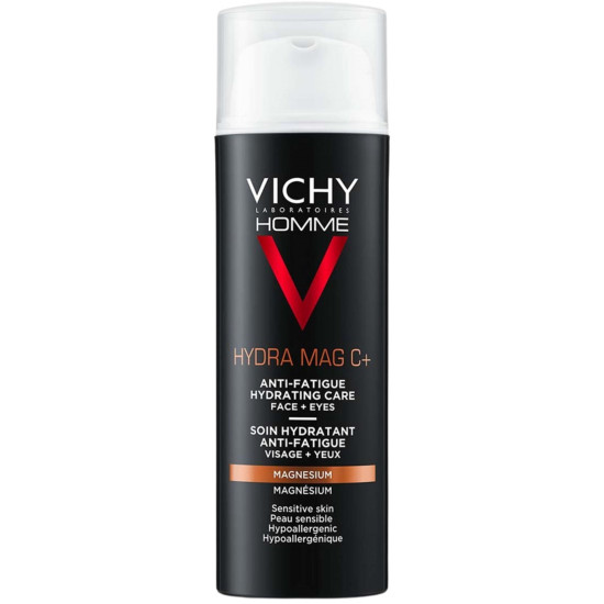 VICHY HOMME MAG C+ ANTI-FATIGUE HYDRATING CARE MAGNESIUM хидратиращ гел-крем за лице и очи за мъже 50 мл