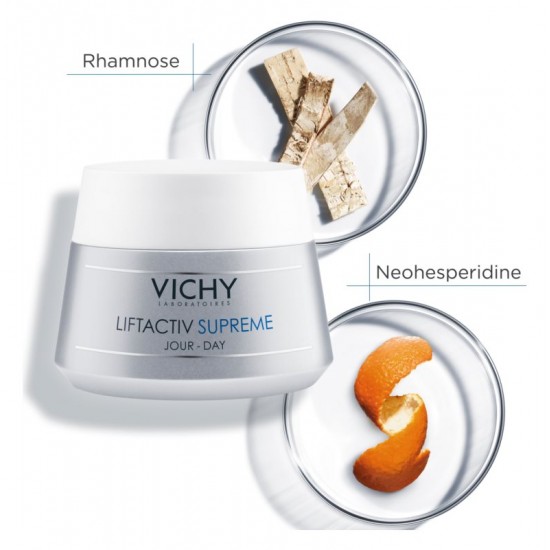 VICHY LIFTACTIV SUPREME дневен крем за лице против бръчки за суха и чувствителна кожа 50 мл