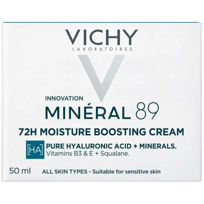 VICHY MINERAL 89 72H MOISTURE BOOSTING CREAM лек хидратиращ крем за всеки тип кожа 50 мл
