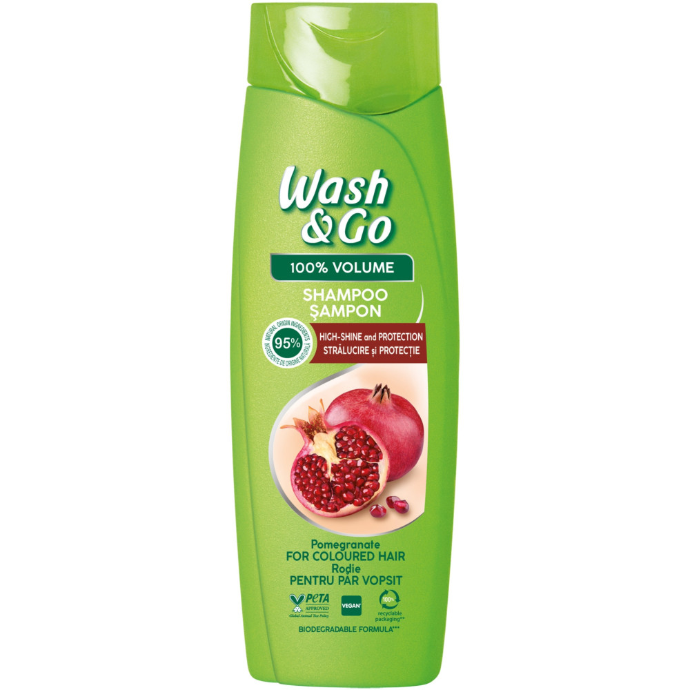 WASH & GO шампоан с екстракт от нар за боядисана коса 360 мл - Грижа за косата