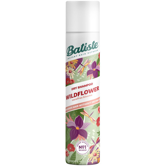 BATISTE WILDFLOWERS освежаващ сух шампоан със свеж и женствен аромат 200 мл