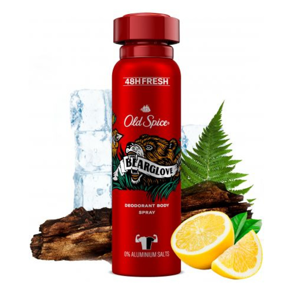ОЛД СПАЙС BEARGLOVE 48H FRESH део спрей за тяло за мъже, без алуминиеви соли 150 мл - Грижа за тялото ОЛД СПАЙС BEARGLOVE 48H FRESH део спрей за тяло за мъже, без алуминиеви соли 150 мл - Грижа за тялото