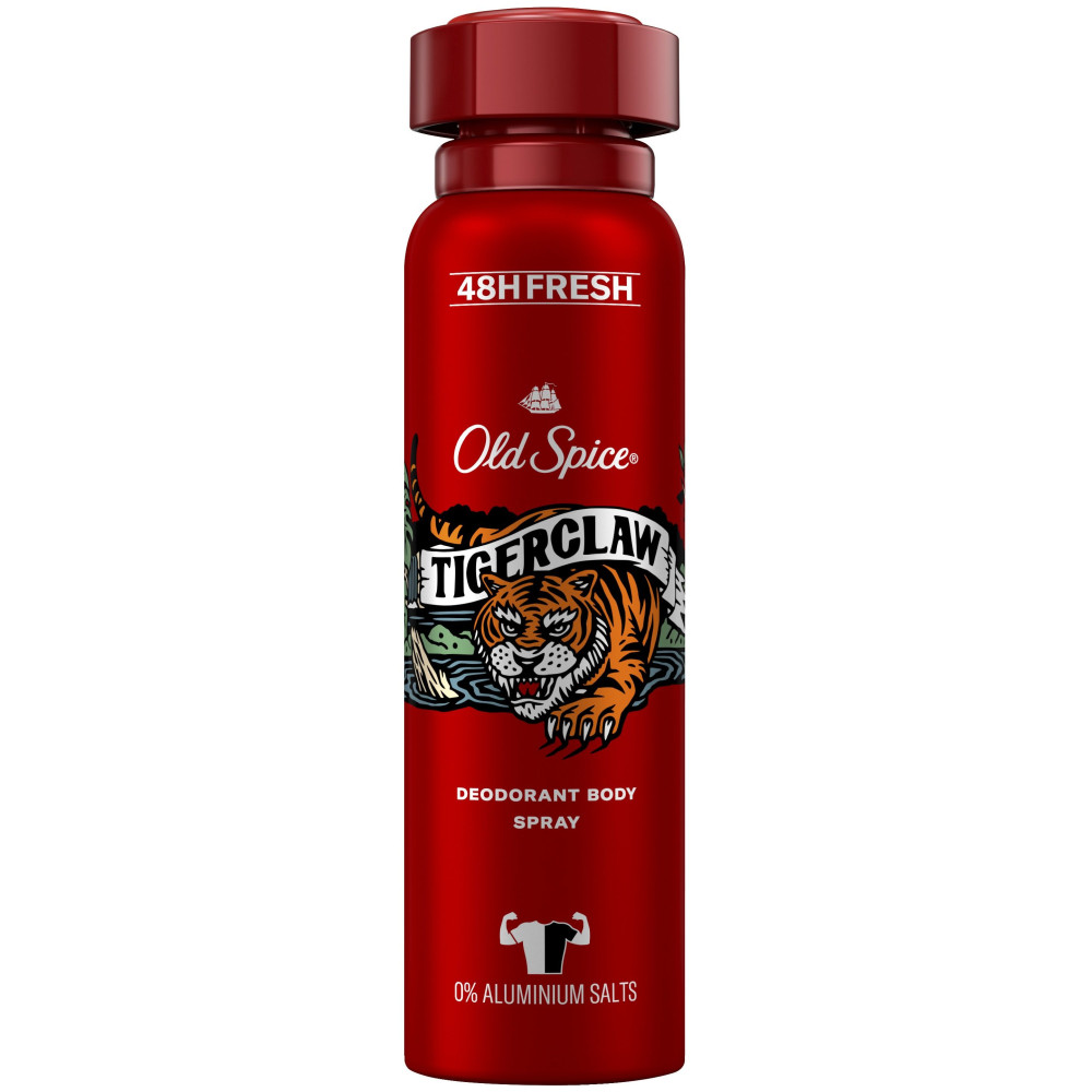 OLD SPICE TIGERCLAW 48H део спрей за тяло за мъже без алуминиеви соли 150 мл