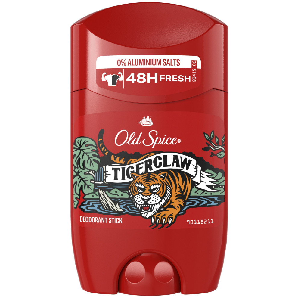 ОЛД СПАЙС TIGERCLAW 48H део стик против изпотяване за мъже без алуминиеви соли 50 мл - Грижа за тялото ОЛД СПАЙС TIGERCLAW 48H део стик против изпотяване за мъже без алуминиеви соли 50 мл - Грижа за тялото