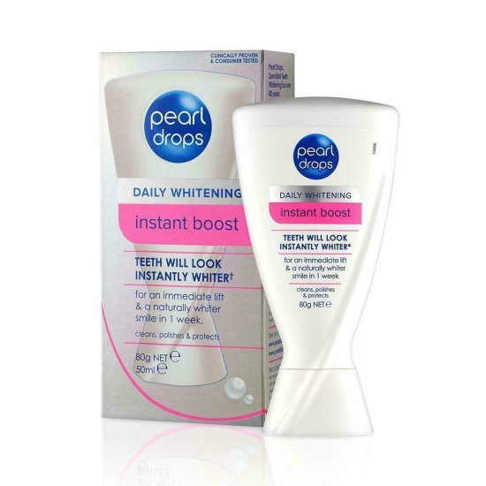 ПЪРЛ ДРОПС DAILY WHITENING INSTANT BOOST избелваща паста за зъби 50 мл