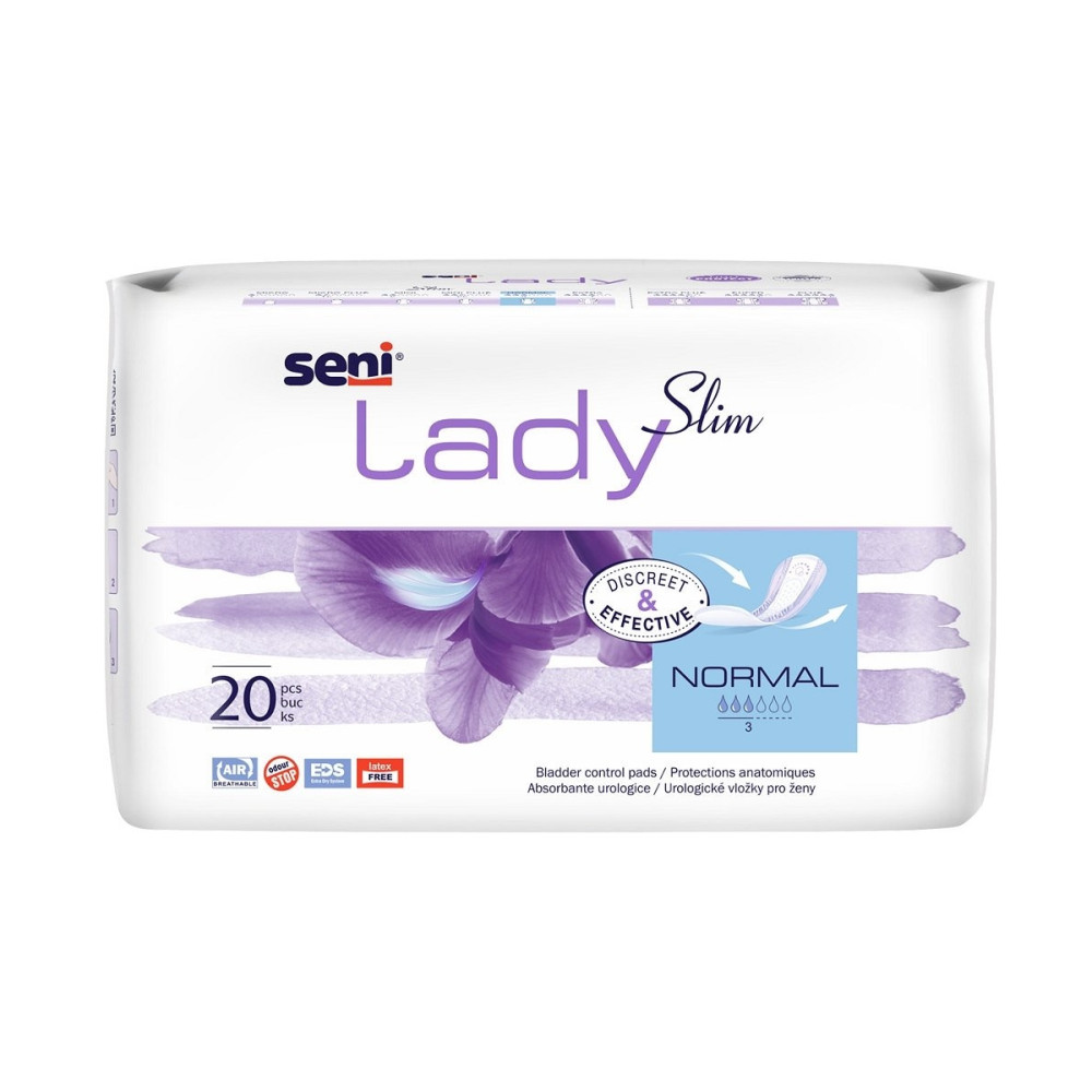 СЕНИ LADY SLIM NORMAL анатомични урологични подложки за жени х 20 бр - Грижа за бременни майки и кърмачки