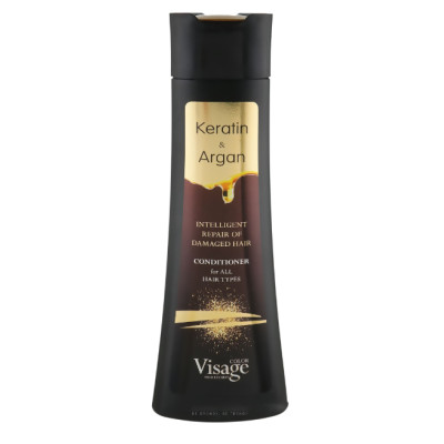 VISAGE KERATIN & ARGAN CONDITIONER FOR ALL HAIR TYPES възстановяващ балсам за всички типове увредена коса 250 мл