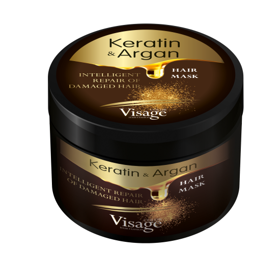 ᐉ ВИЗАЖ COLOR KERATIN & ARGAN HAIR MASK възстановяваща маска за всеки тип коса 500 мл